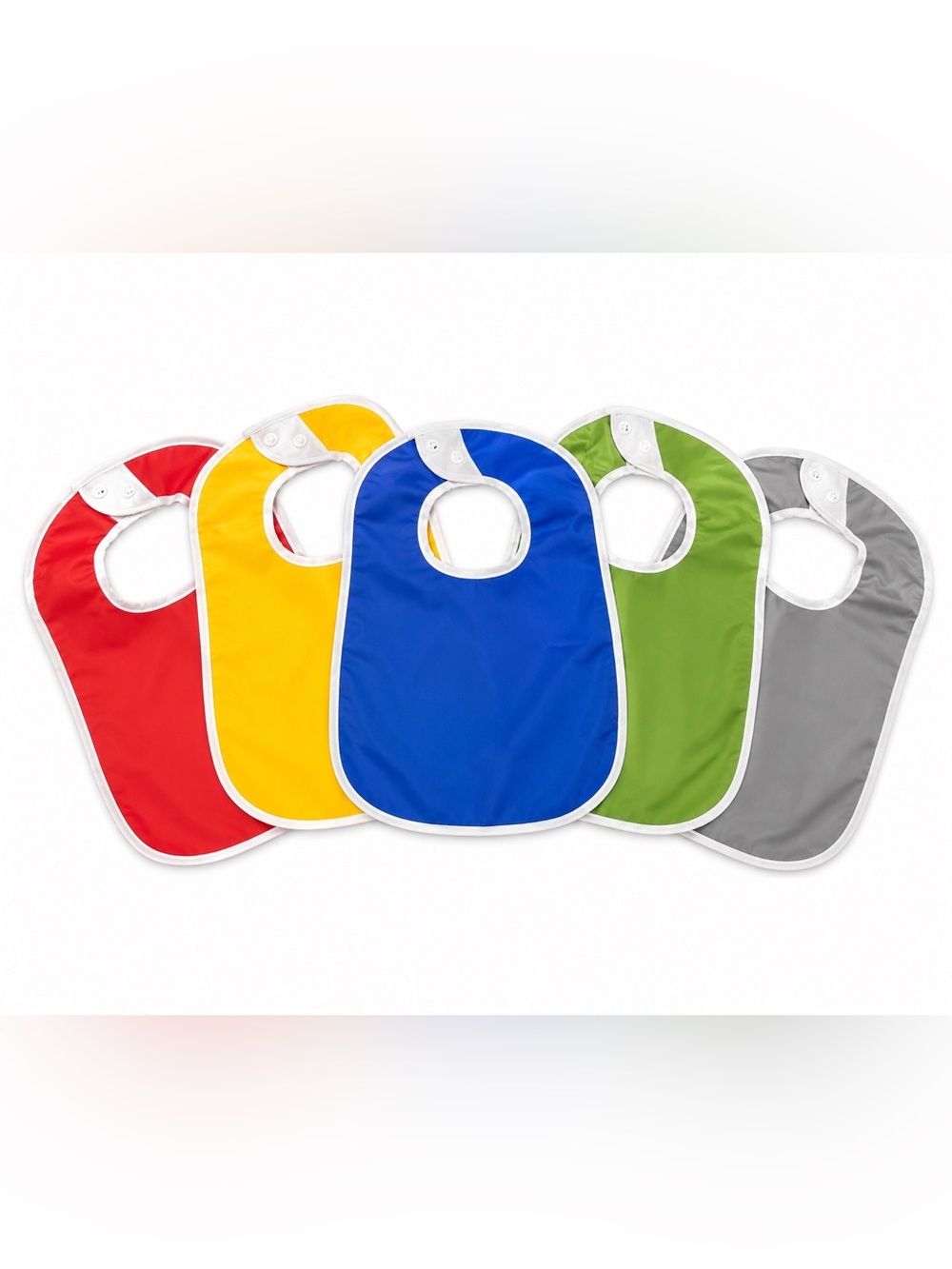 Toppy Toddler 5 Pack Waterproof Baby Toddler Feeding Bibs Reusable Snap